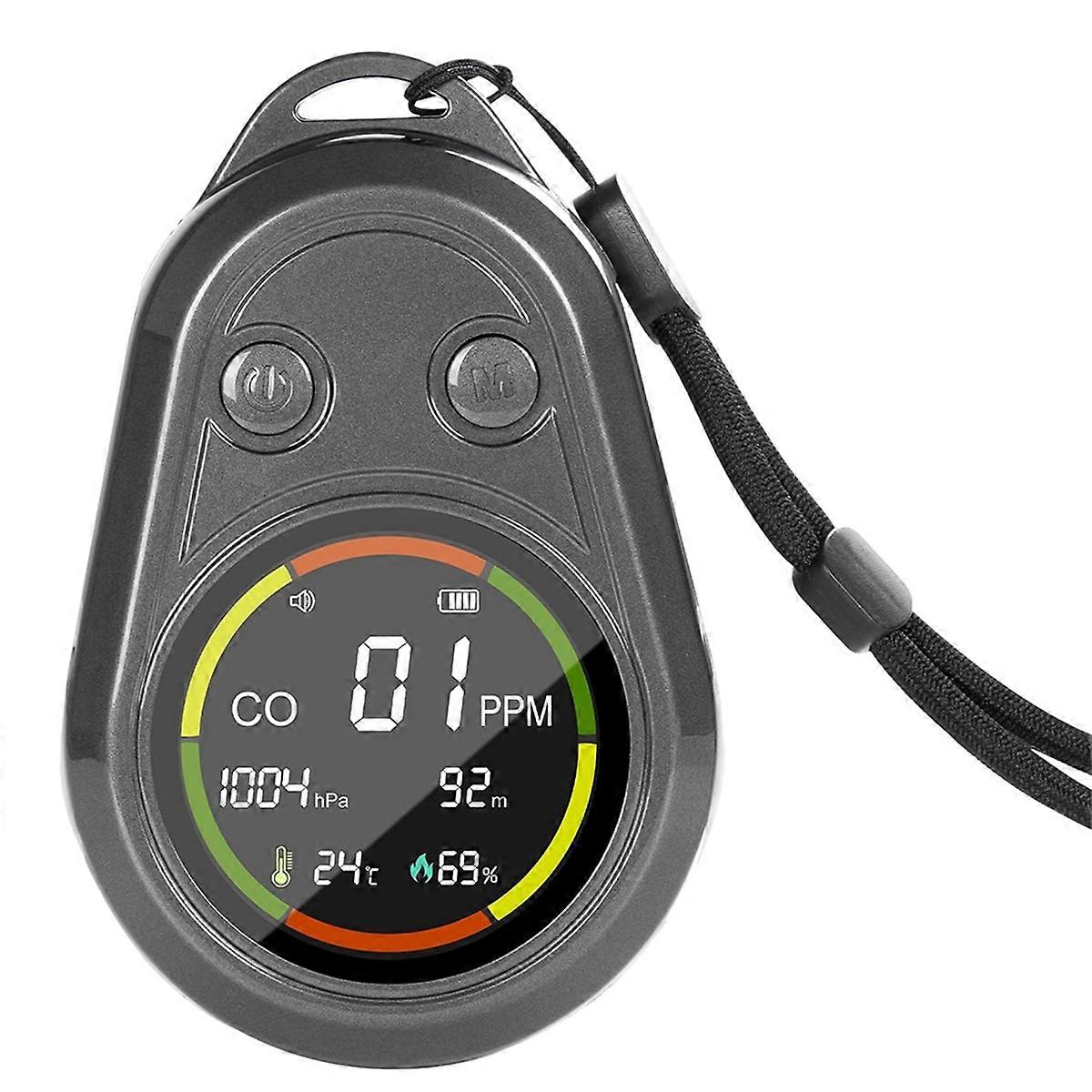5-in-1 Air Quality Monitor Air Quality Meter Detects Humidity Temperature CO Carbon Monoxide Altitude Atmosphere