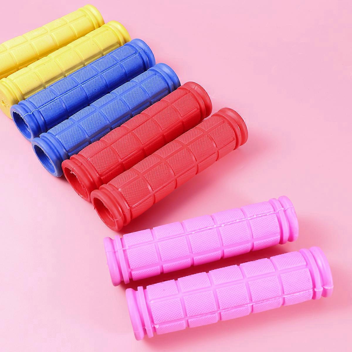 Dağ Bisikleti Sürücüleri İçin Sarı Kaymaz Gidon Tutacakları 2 Adet Kauçuk Bisiklet Aksesuarları