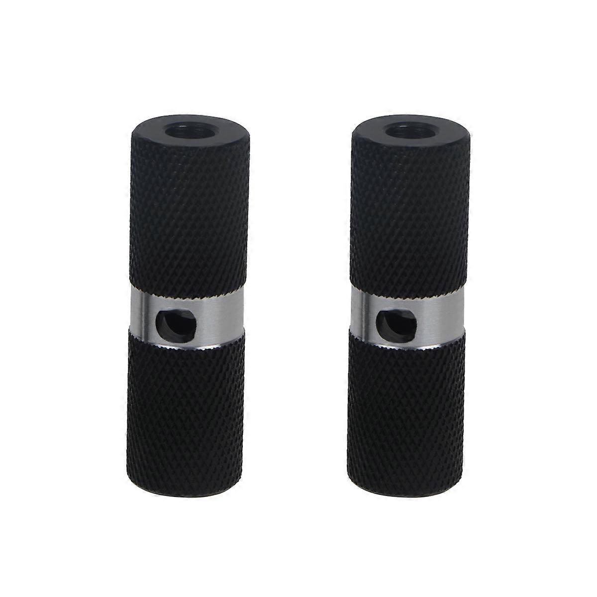 Cylinder Aluminum Non-slip Pedal for Mountain Bike Front and Rear Axle 1 Pair Black