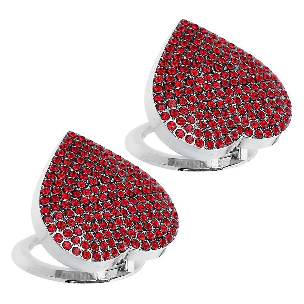 Red Scratch Proof Car Starter Button for Steering Wheel Made of Zinc Alloy and Rhinestones