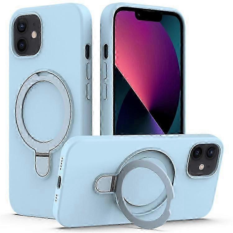 Compatible For iPhone 11 Magnetic Case with Ring Kickstand PC + Silicone Drop-Proof Phone Cover