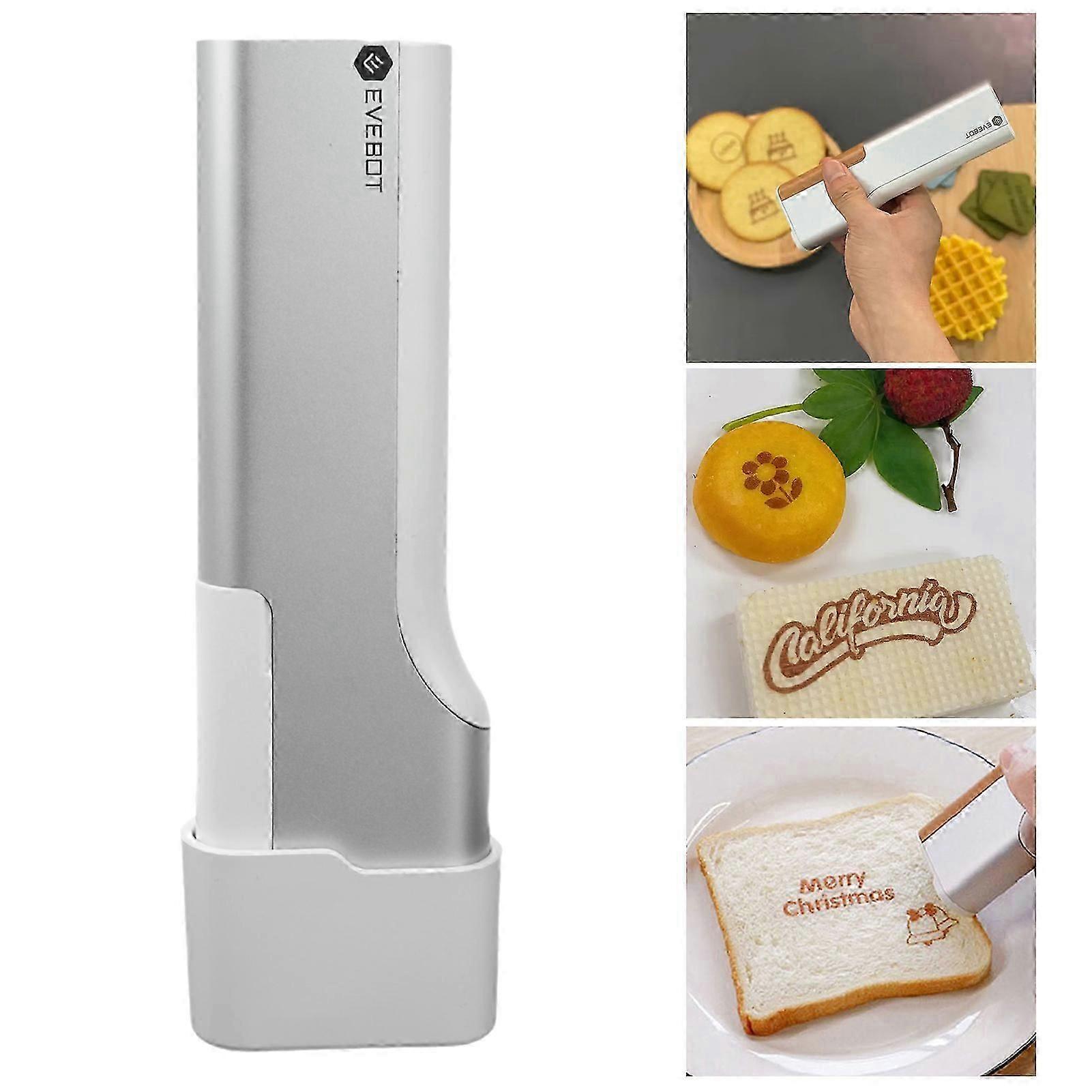 Printpen Handheld Food Printer Portable Mini Art Inkjet Diy Patterns Design Bt Wireless Connect Suitable For Restaurants Bakeries Cafes Bread Biscuit
