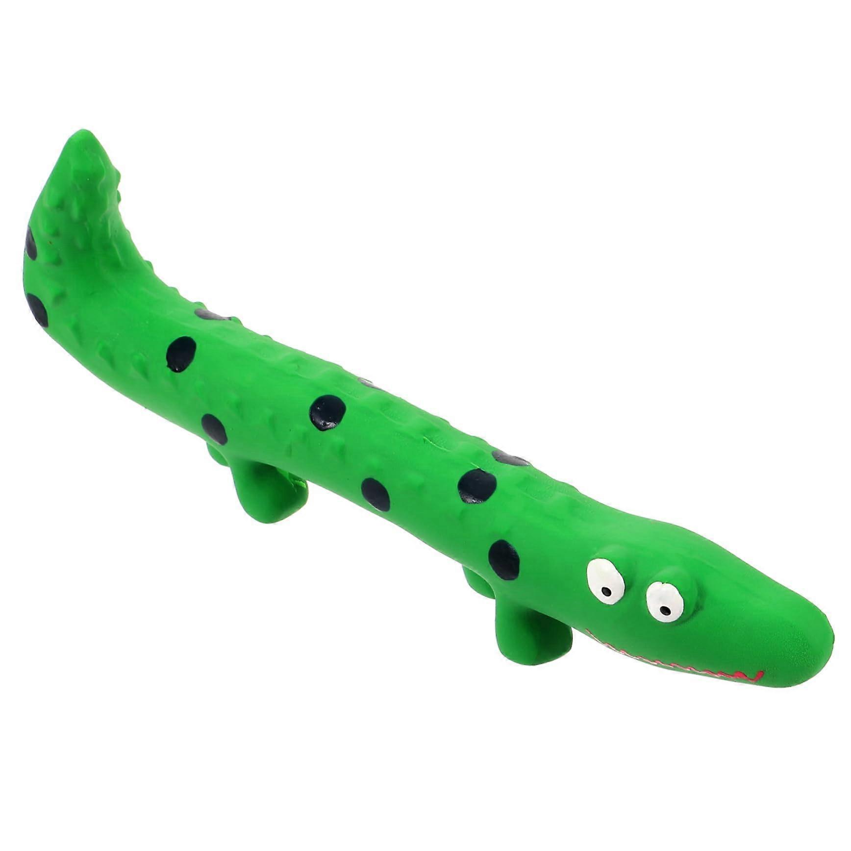 Interactive Lizard Shaped Dog Molar And Chew Dog Dental Toy Squeaky Latex Green Puppy Multi Purpose Stress Relief