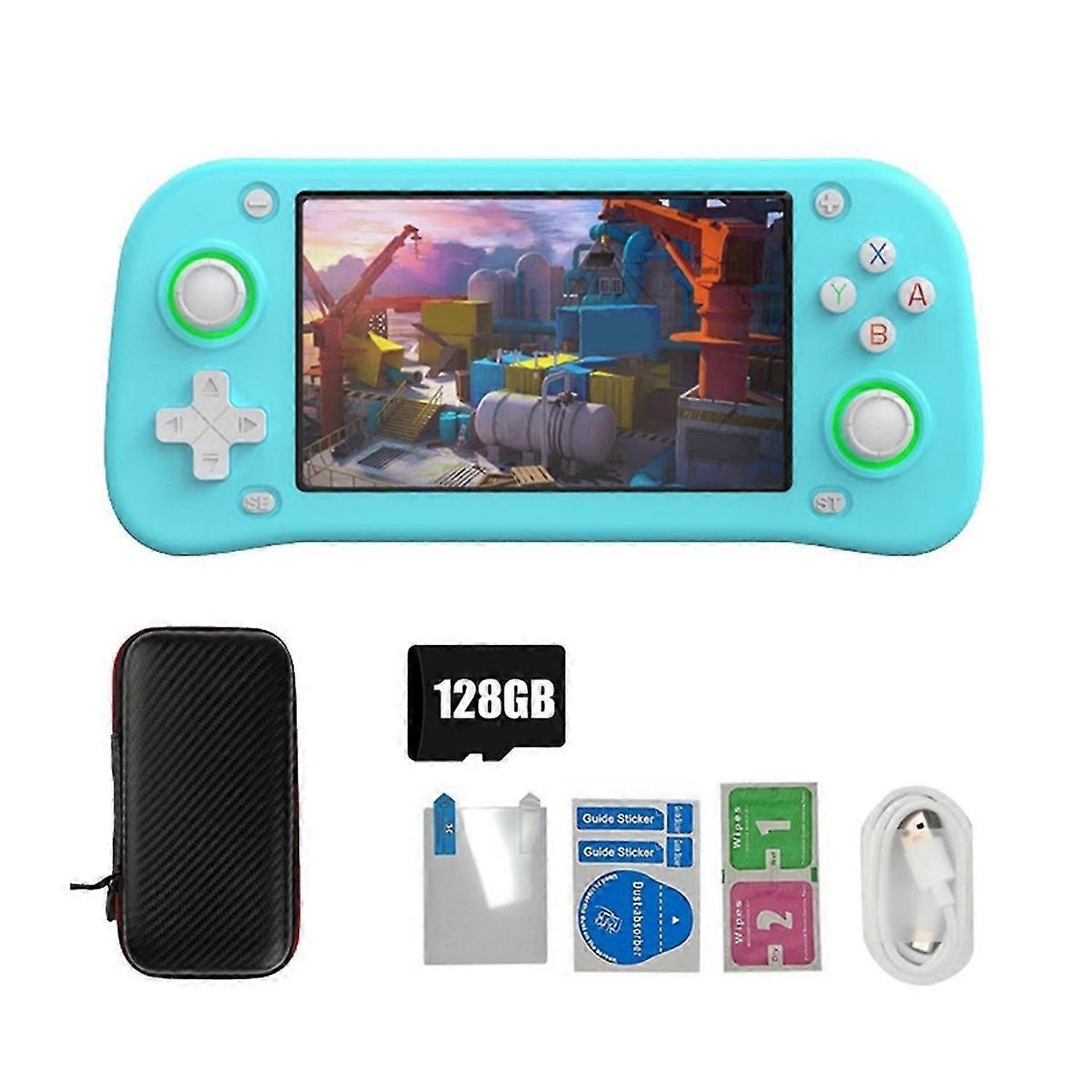 XF43 Retro Handheld Game Console 128G 4.3 Inch IPS Screen Open Source Linux Game Player RK3128 Pocket Video Player D