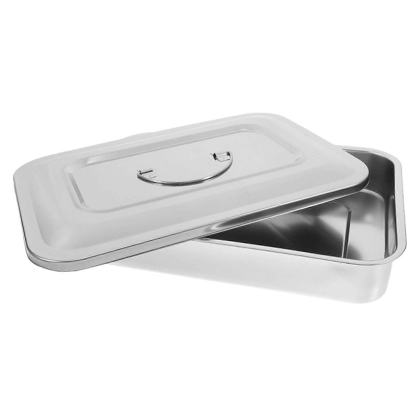 Portable Stainless Steel Medical Box With Handle, Rectangular Storage Container For Hospitals, Heat Resistant