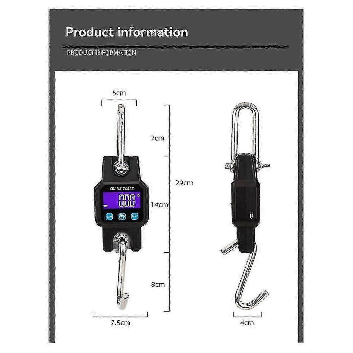 C06 Electronic Crane Scale 300kg/50g Orange With Bluetooth