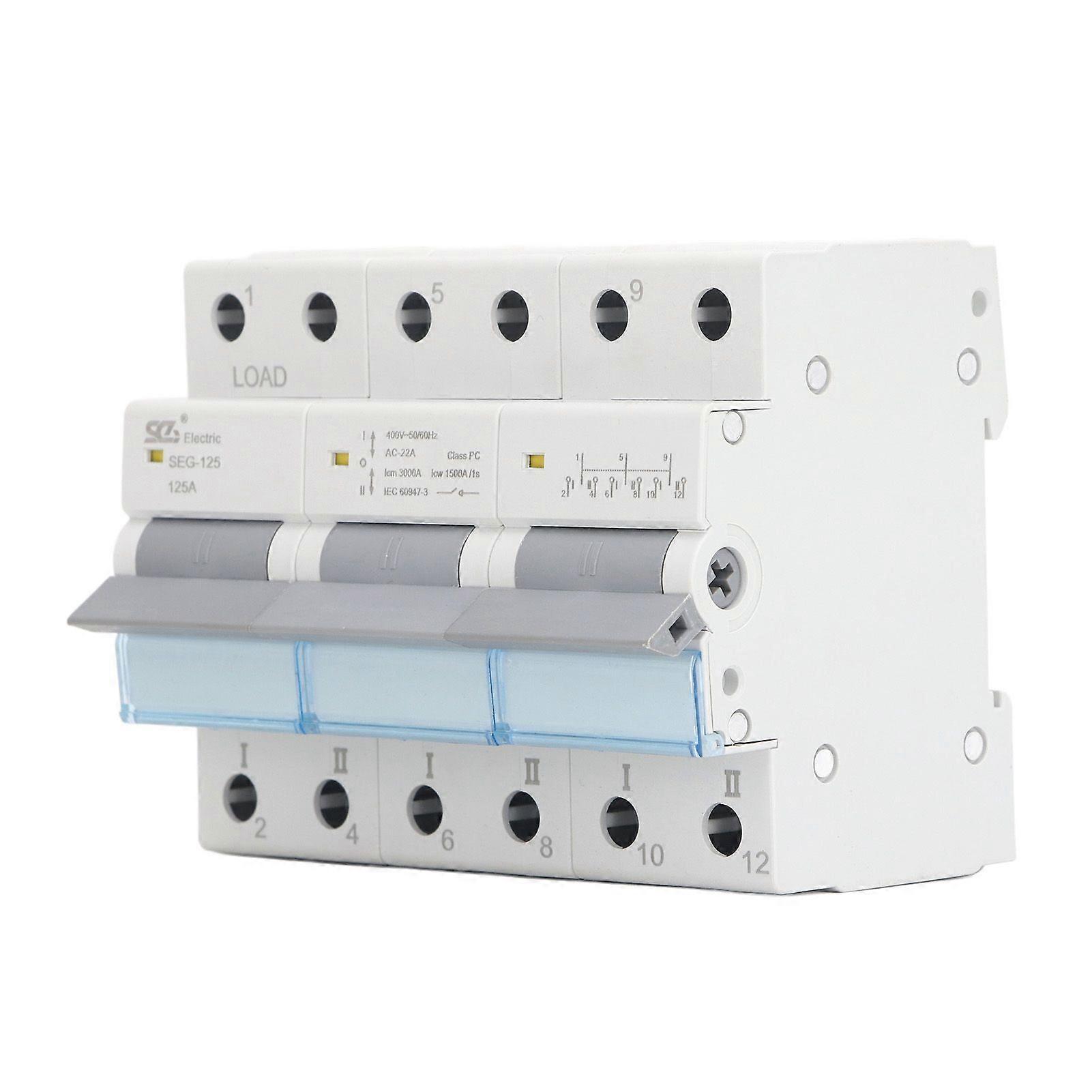 DC Isolator Switch Solar Panel PV Array Din Circuit Breaker 3P 125A 400V Dual Power Isolation Switch