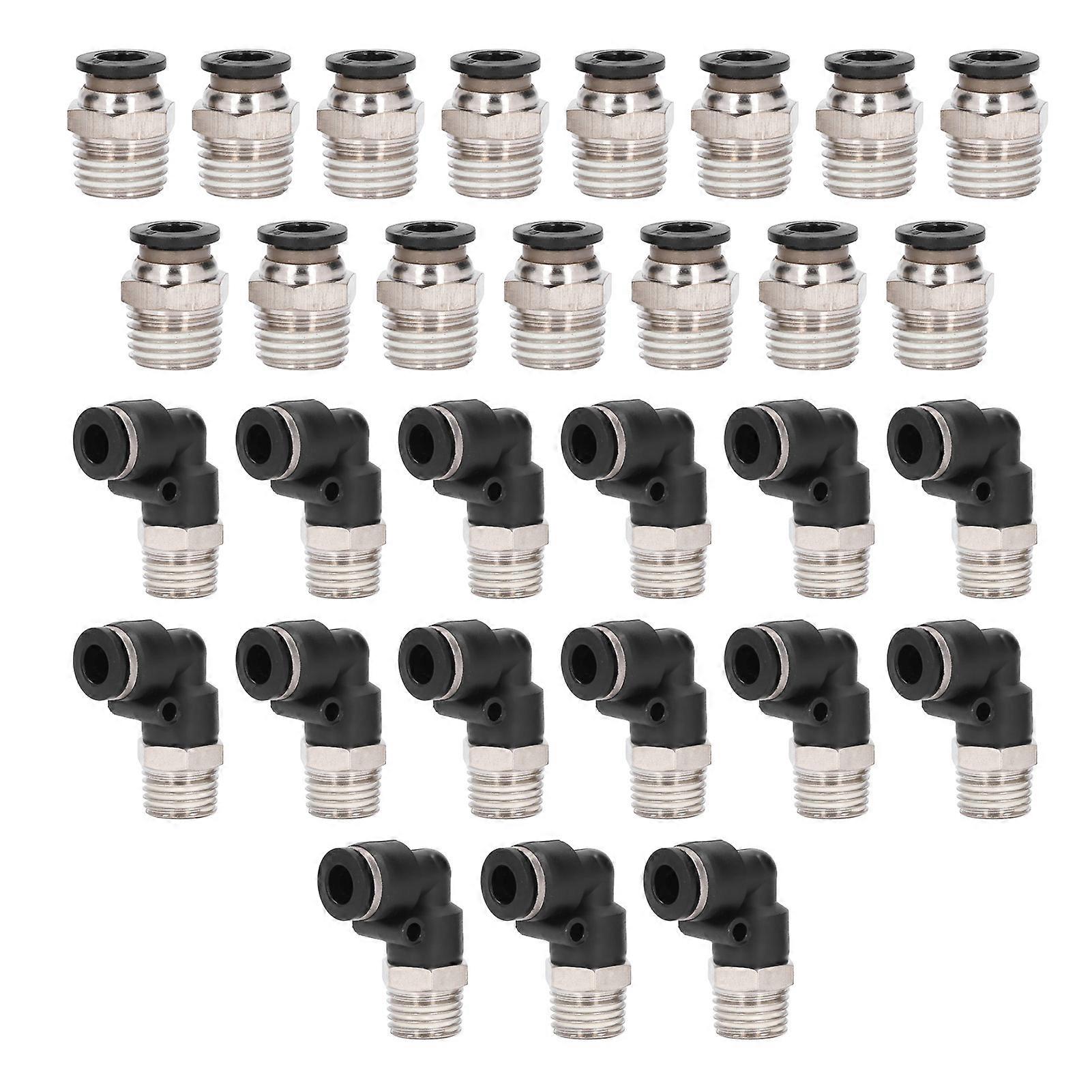 Kit de 30 raccords pneumatiques, diamètre extérieur 1/4 po, filetage NPT 1/4 po, connecteur de tuyau d'air