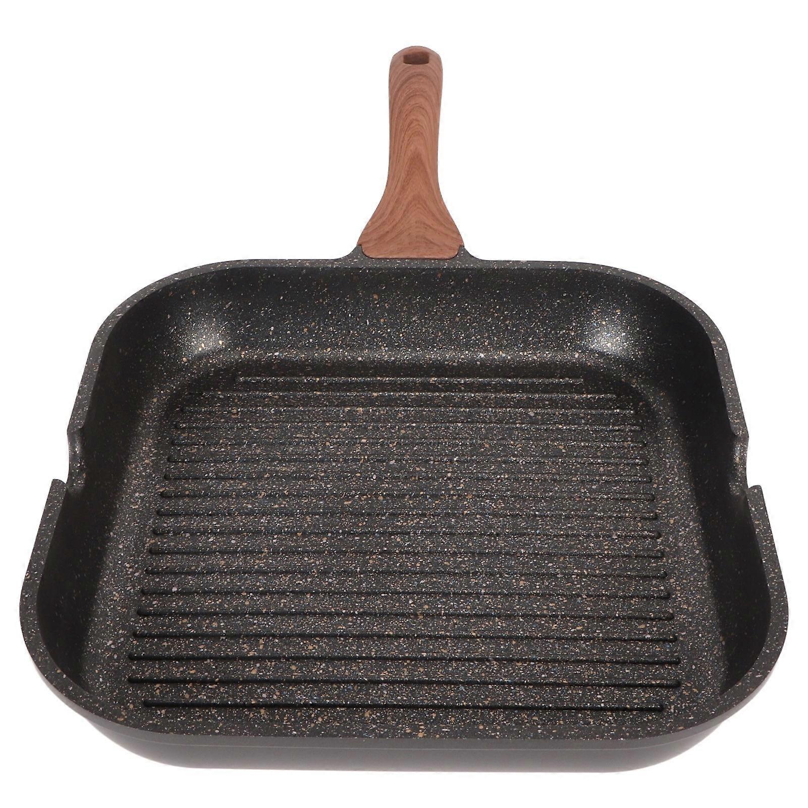 Aluminum Induction Square Grill Frying Pan Non-Stick L Size