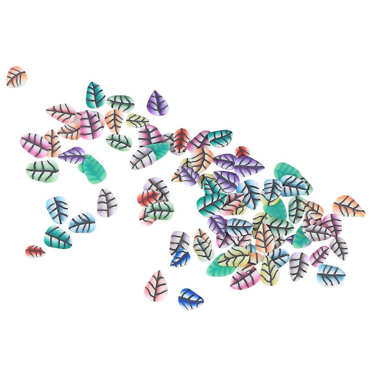 Leaf Pattern Nail Art Decor for Manicure 1000Pcs Colorful DIY Decorations