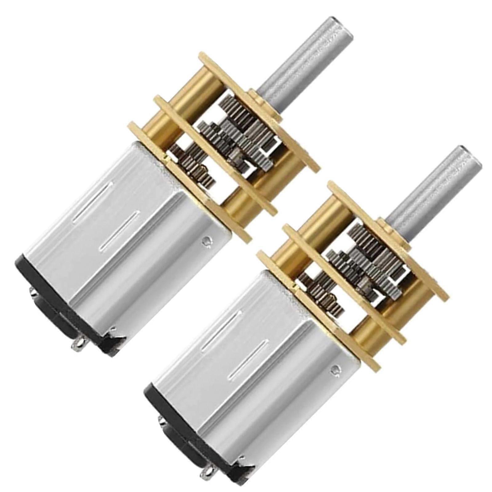 High Torque 2Pcs Gear Box Motor Micro Speeds Reduction Motor For Mini-size Cars Electronic Door Locks With Reliable Silver Finish
