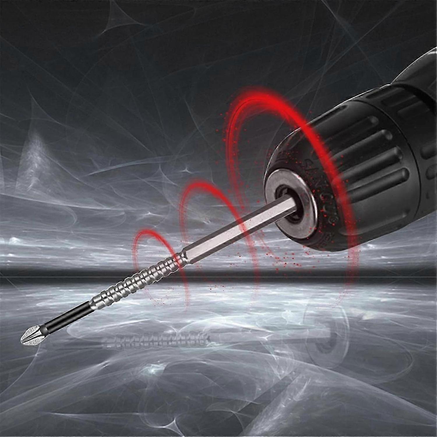 High Magnetic Screwdriver Drill Bit Set, 10PCS Magnetic Drill Bits Anti-Slip Set, 50-150MM Magnetic