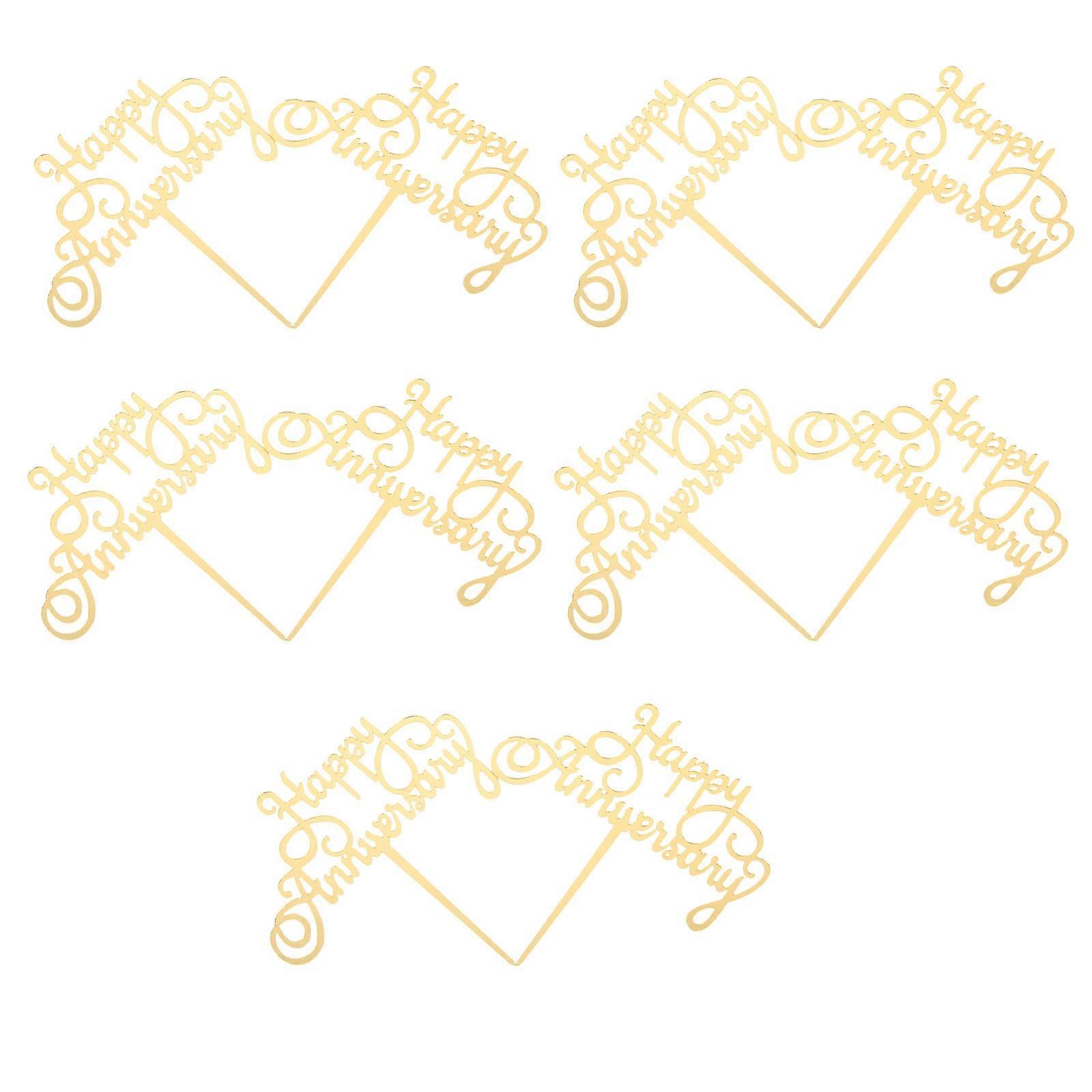 Decorative Acrylic Cake Inserts Anniversary Cake Inserts for Decoration Use 10Pcs