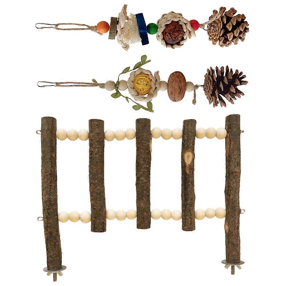 Parrot Toy Bird Standing Plaything for Chewing 15Pcs Set