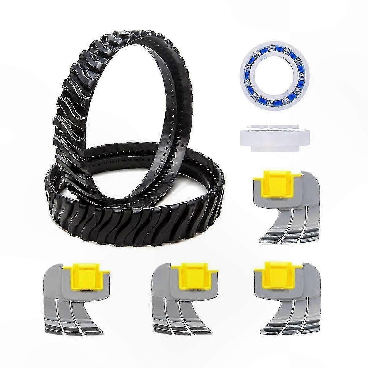 Zodiac MX8/MX6 Replacement Parts: 2 Tire Tracks R0526100, 2 Engine Bearings C60, 4 Cyclone Brushes R0714400