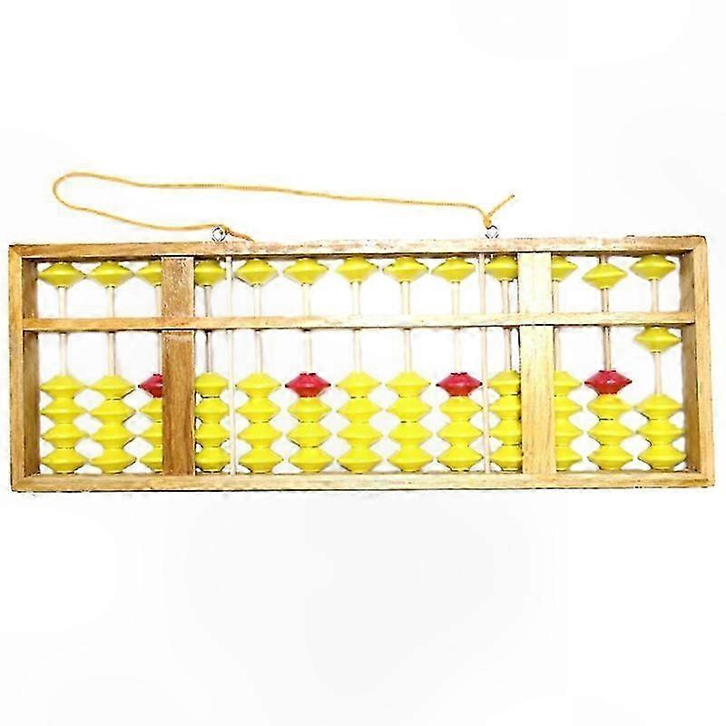 Chinese Abacus 13 Column Wooden Frame Large Size Math Learning Tool for Kids Soroban