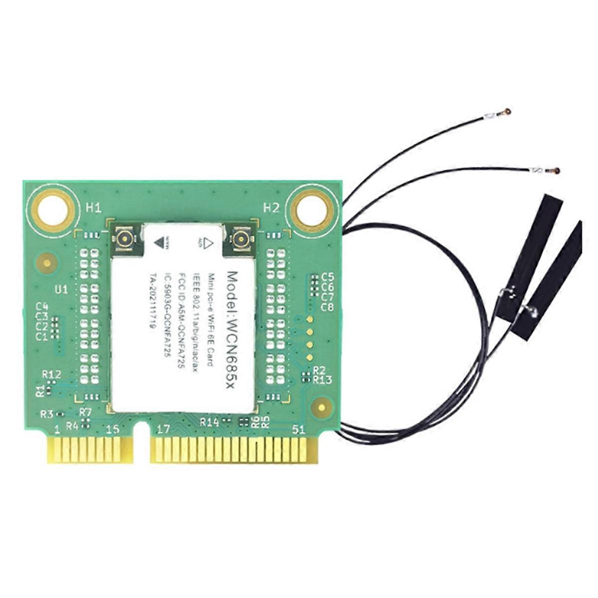 NFA725 NFA765 WCN685 Mini PCIE WIFI 6E Card AX6000 2.4G 5G 6G Bluetooth 5.2 Wireless WiFi Card with Antennas