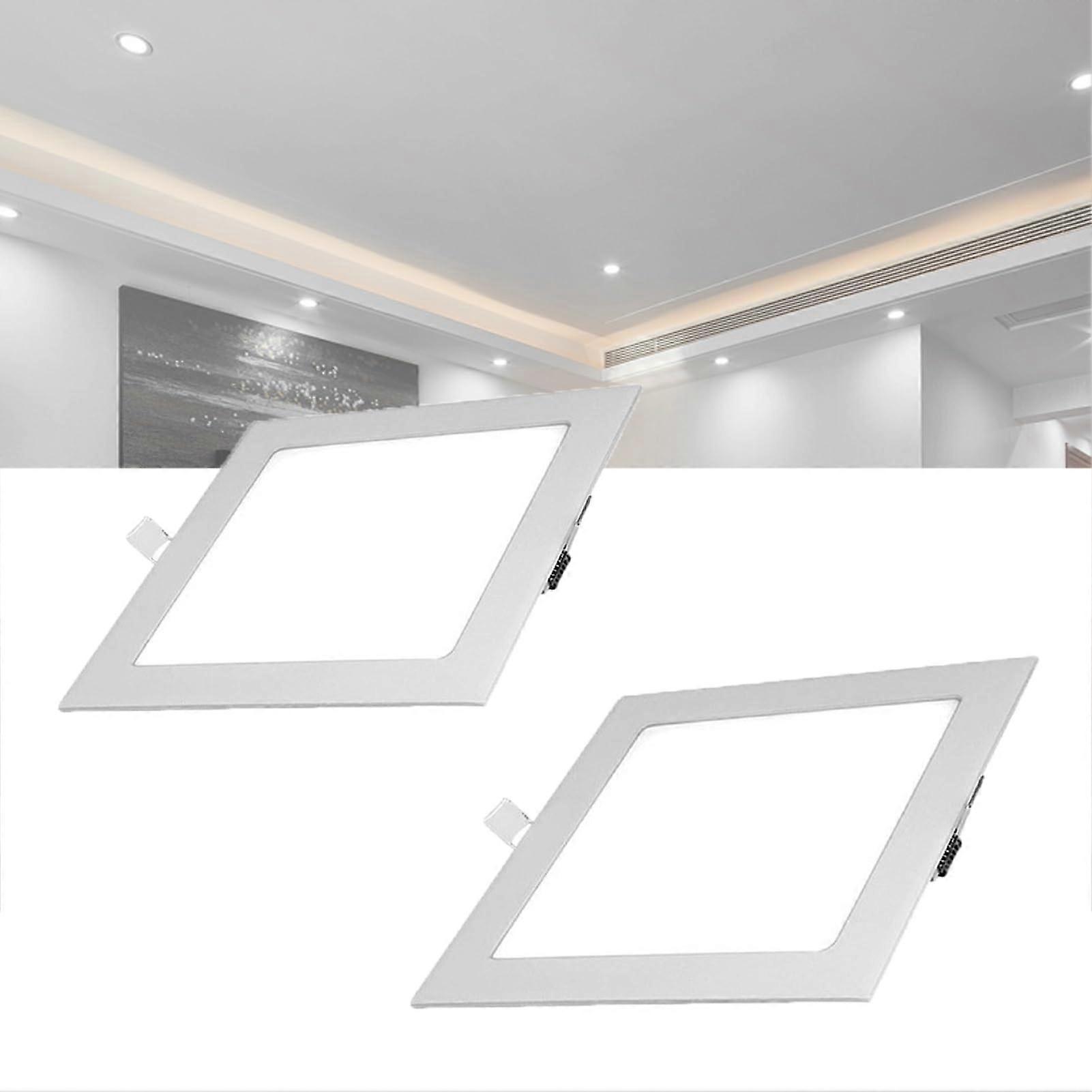 Ultrathin Led Ceiling Light 2Pack 9W Recessed LED Fixture 6000K White For Bedrooms Living Rooms Shops
