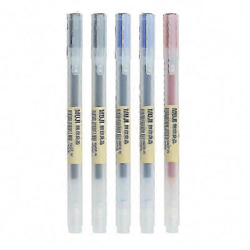 5pcs/set Kawaii Mujis Gel Pen Μαύρο/κόκκινο/μπλε 0.38mm 0.5mm μελάνι Ιαπωνία χρώμα Pen Office School Ballpoint Pen Χαρτικά