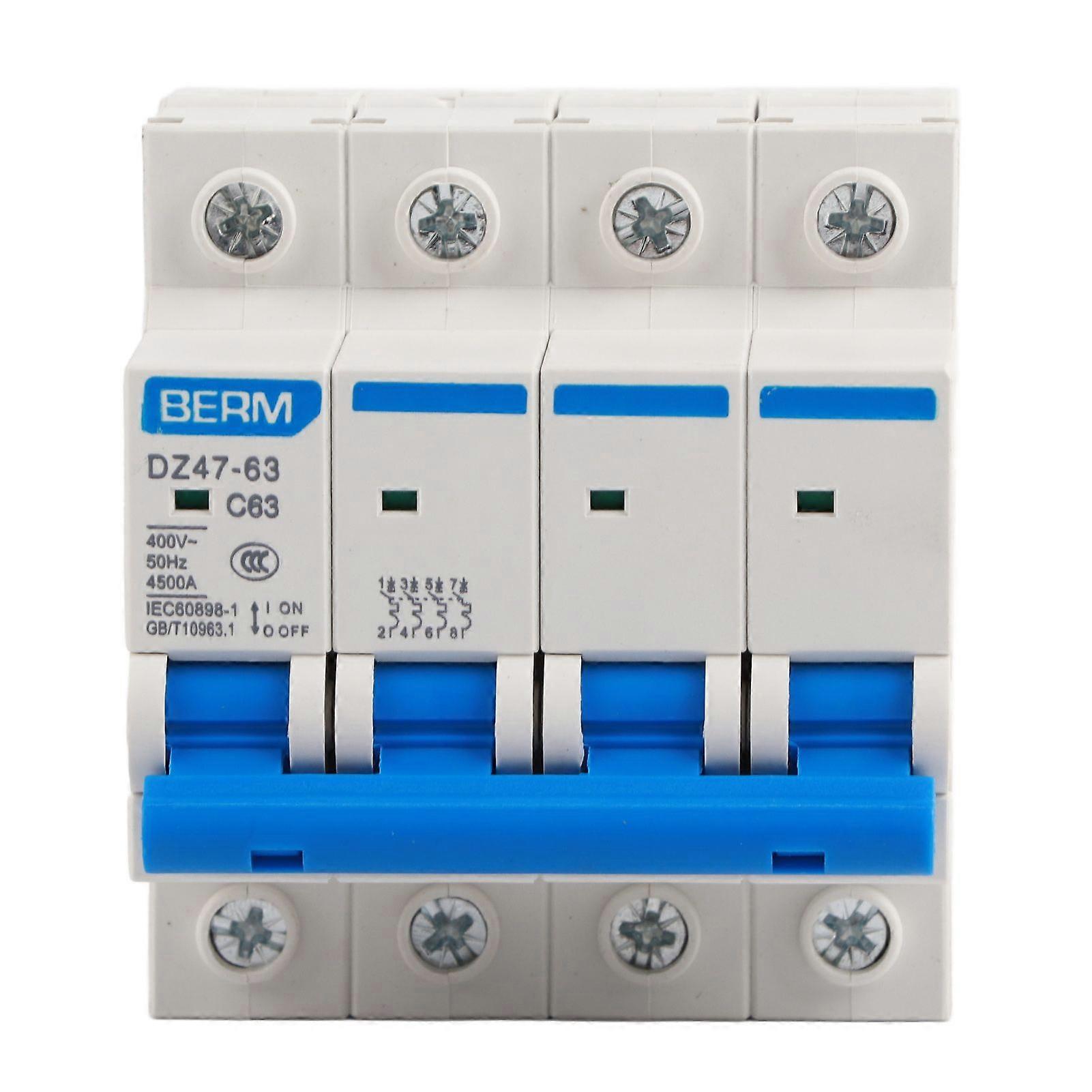 Leakage Protection DZ4763 4P Residual Current Circuit Breaker 400V/63A Air Switch