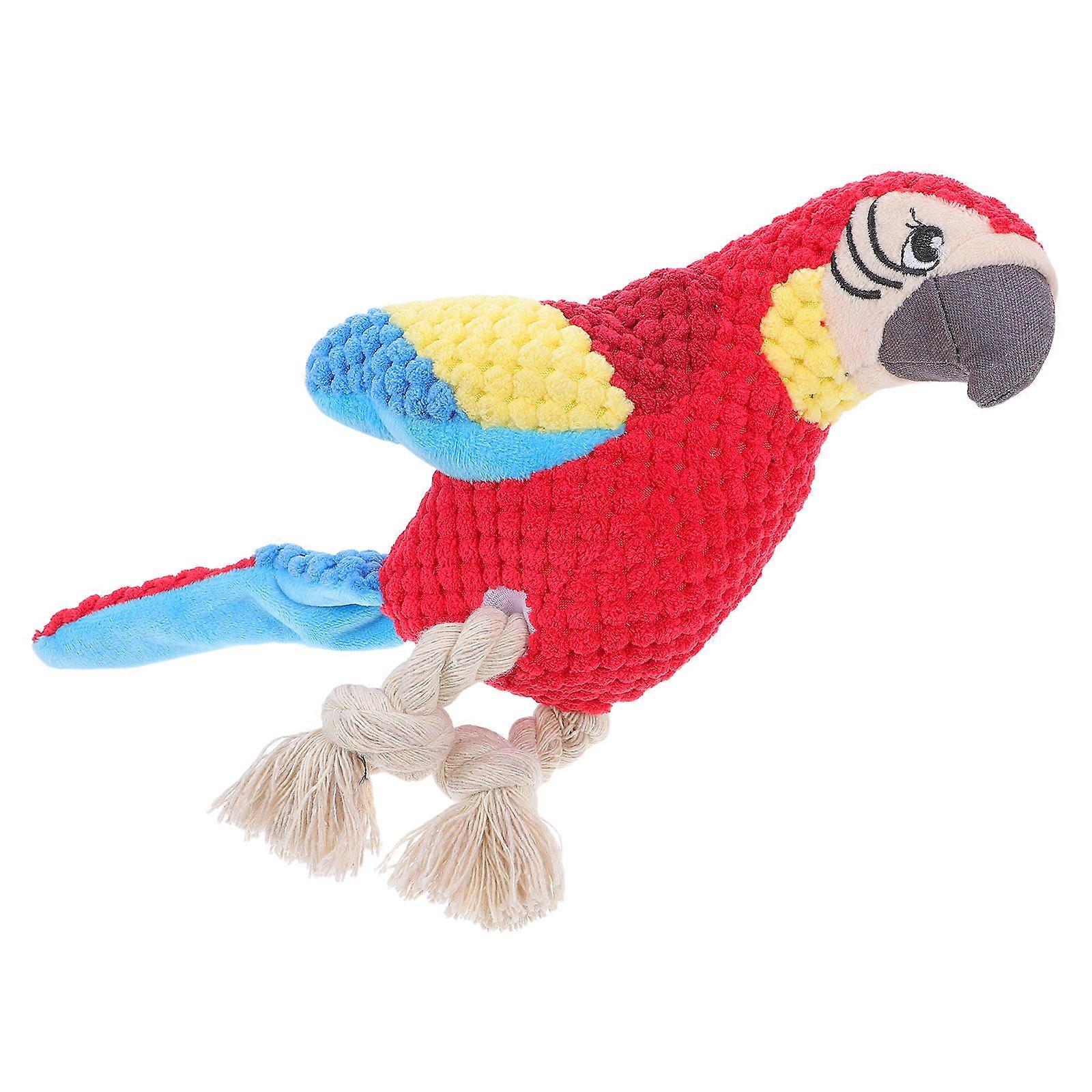 Plush Parrot Dog Squeaky Toy for Chewing and Fun 3Pcs Set