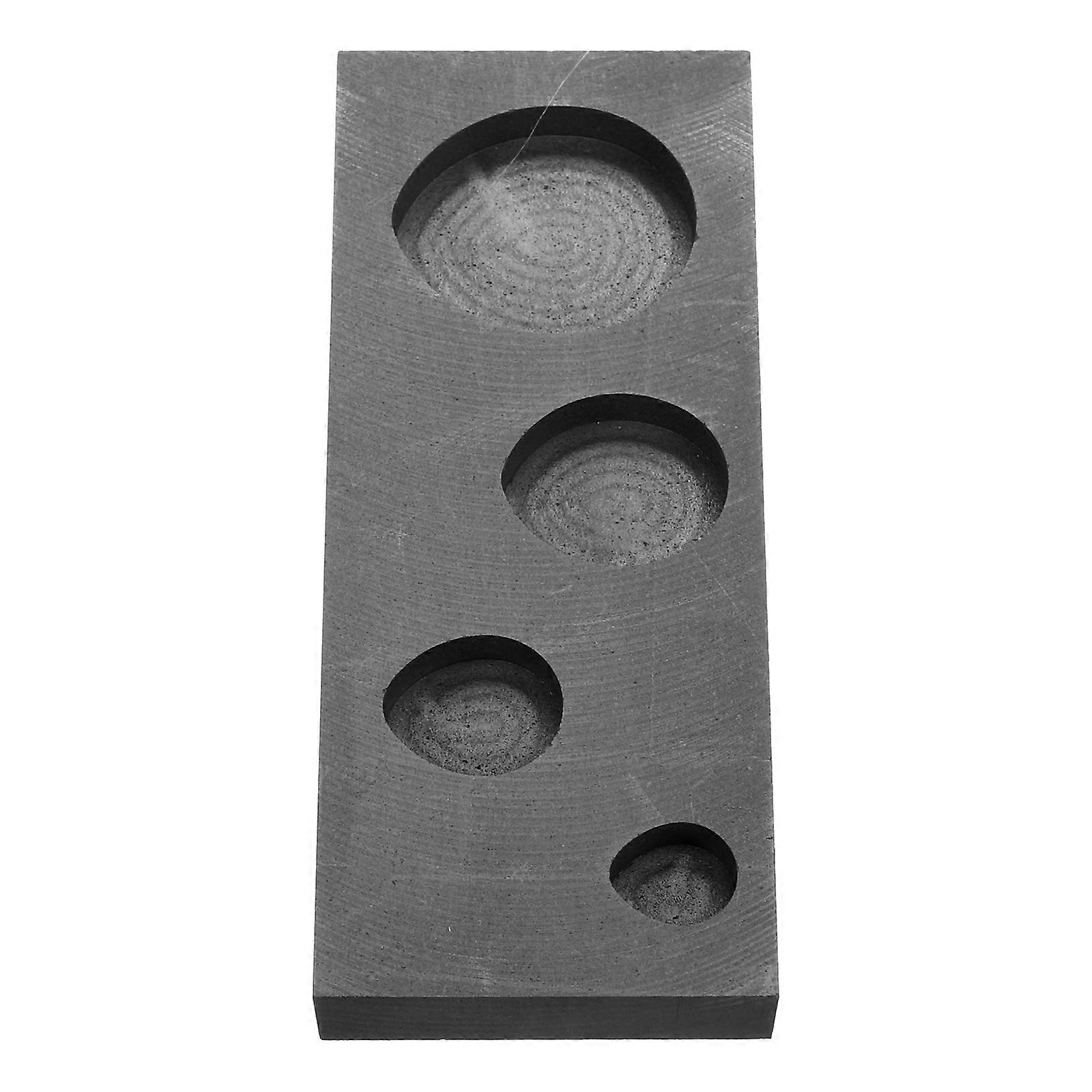 Black Graphite Ingot Mold for Metal Melting 3Pcs Practical Casting Tools
