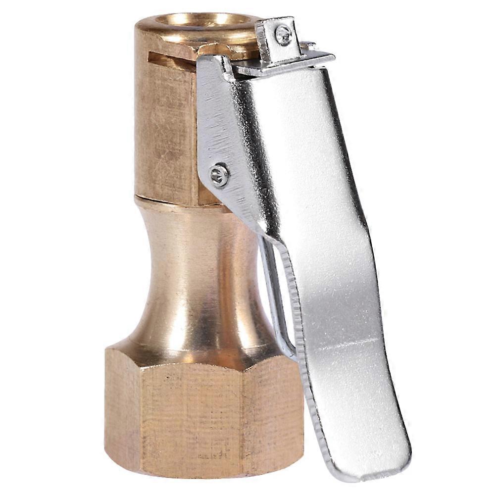 Air Chuck for Tires Copper Locking Tire Inflator Chuck with Clip 2Pcs