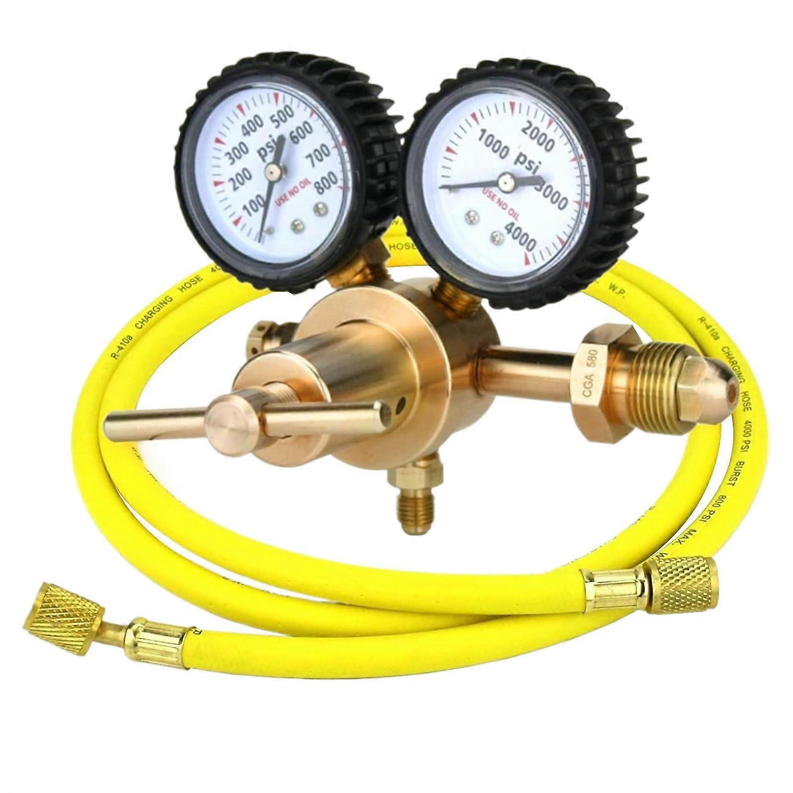 Nitrogen Regulator Pressure Leakproof For Home HVAC Lab Welding Garage Workshop