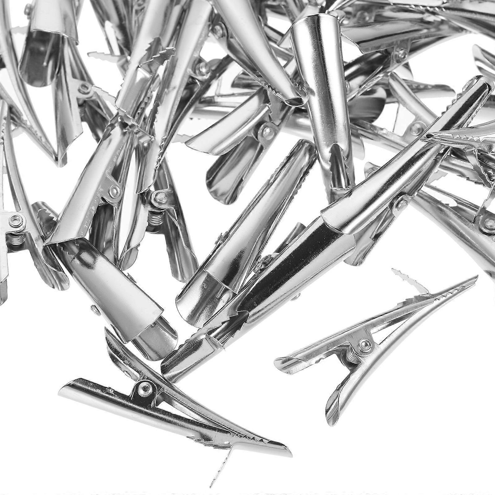 Xmas Tree Decoration Metal Clips 150 Pcs DIY Clamps For Photo Display And Memo Holding 4.5x1.5cm Silver
