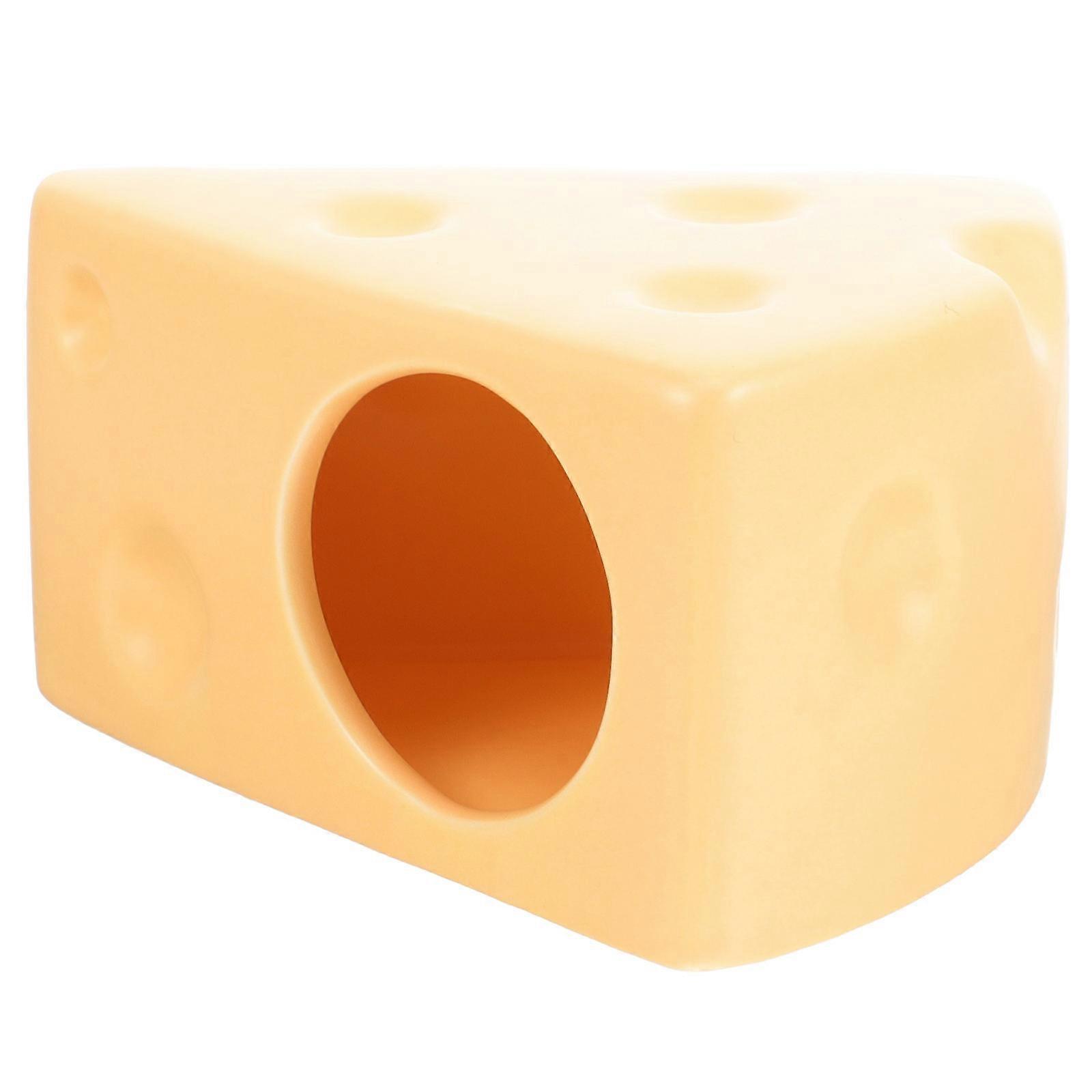 3Pcs Ceramic Hamster House For Pet Owners All Year Round Suitable Indoor Resting Nest Yellow