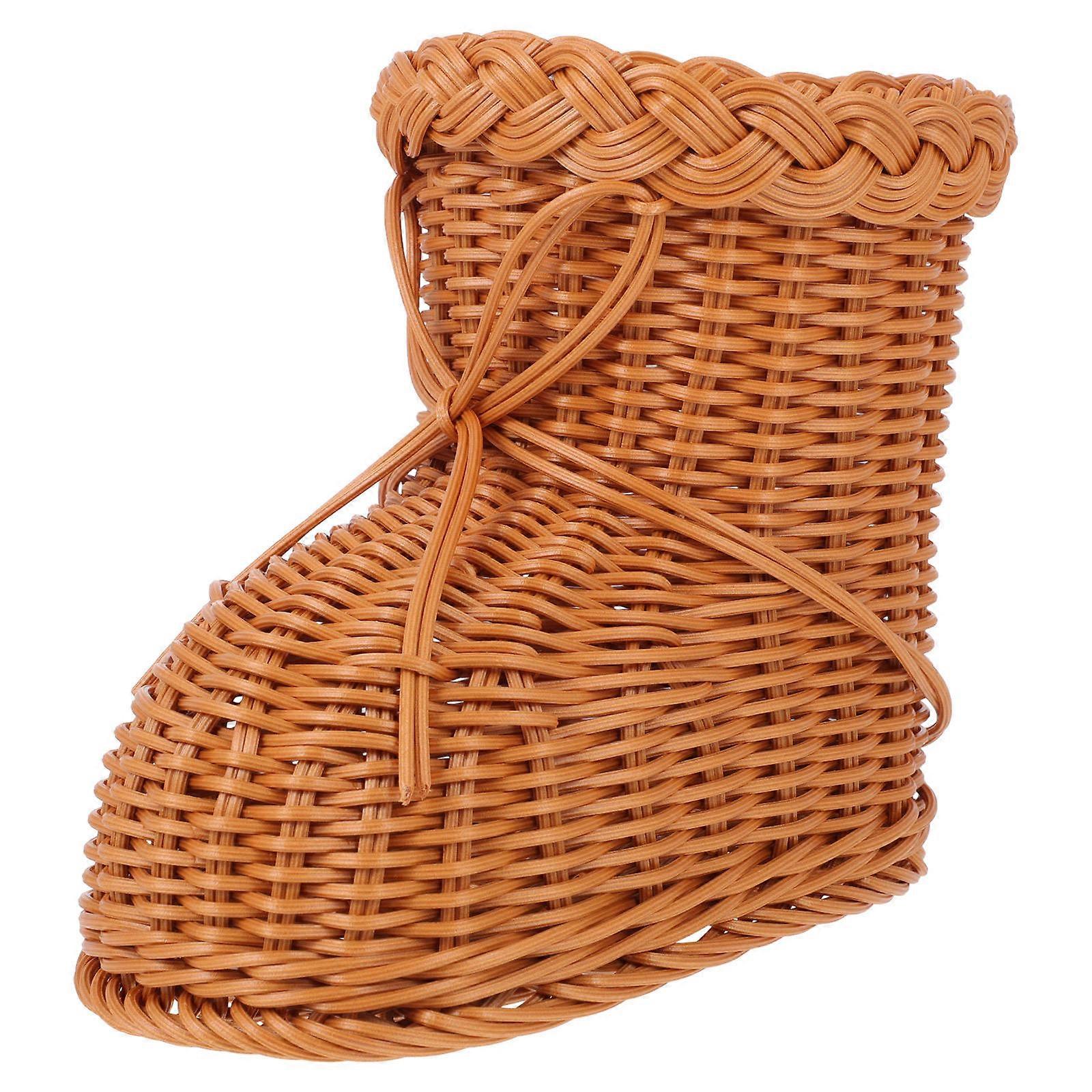 Handwoven Basket Storage Container for Storage 2Pcs Light Brown Decoration