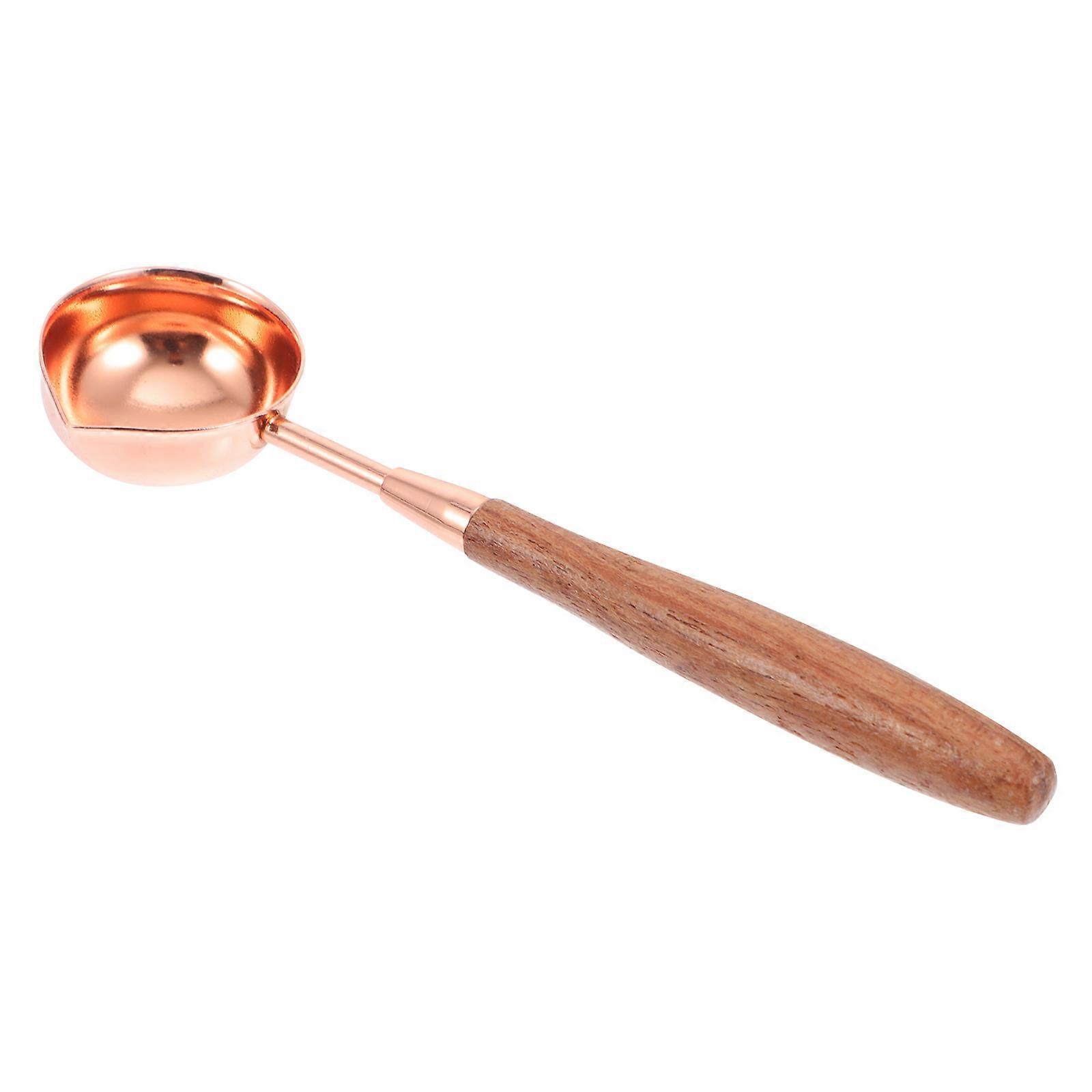Creative Wax Seal Stirring Spoon for Sealing with 2Pcs Wooden Copper Tools