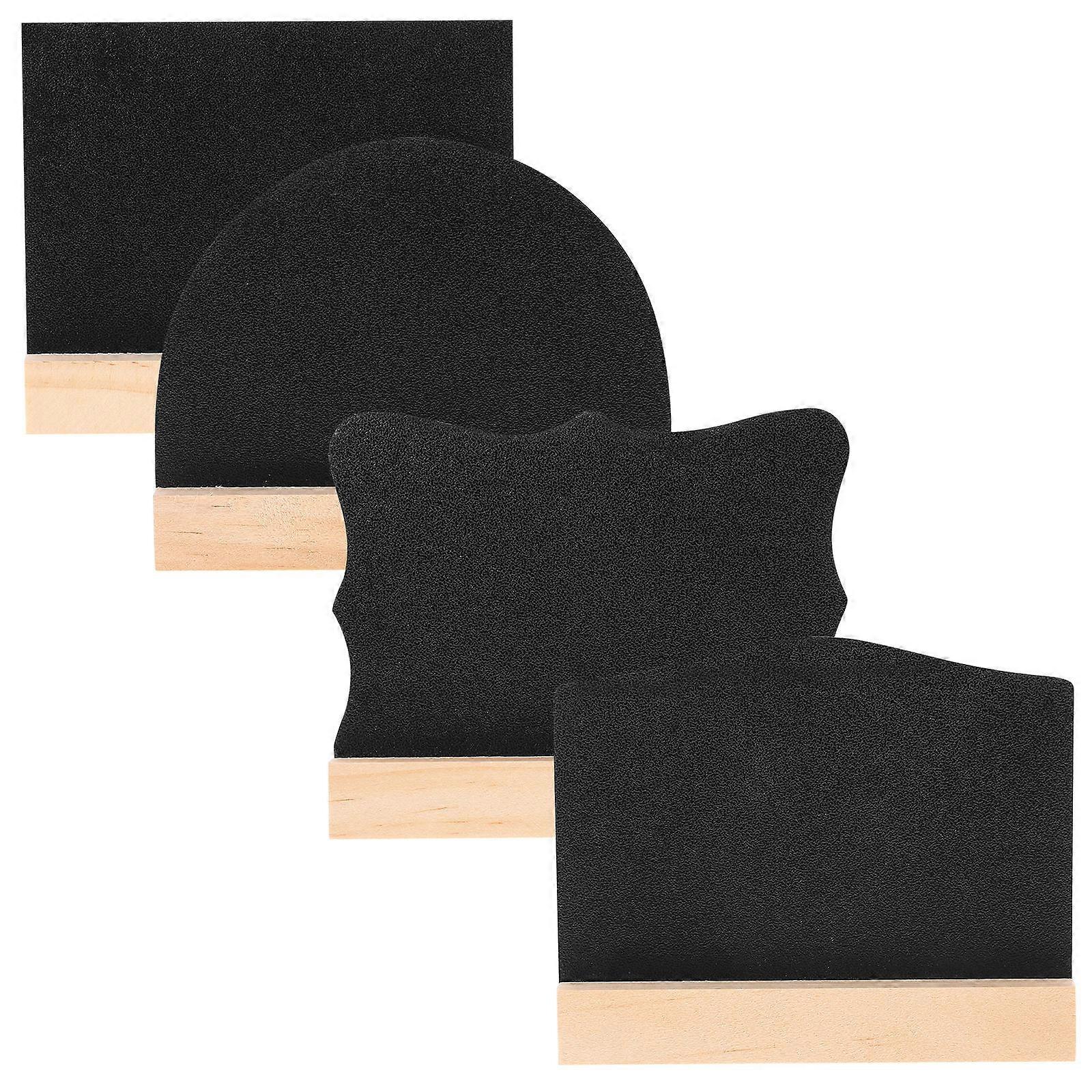 Vintage Style Chalkboard Signs for Home Office and Restaurant 8 Pcs Reusable Message Writing Wooden Decoration