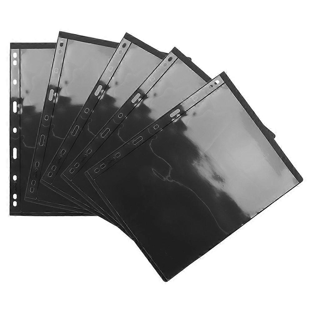 Binder Sleeves for Stamp Collectors Stamp Album Pages for Storage 20Pcs Black