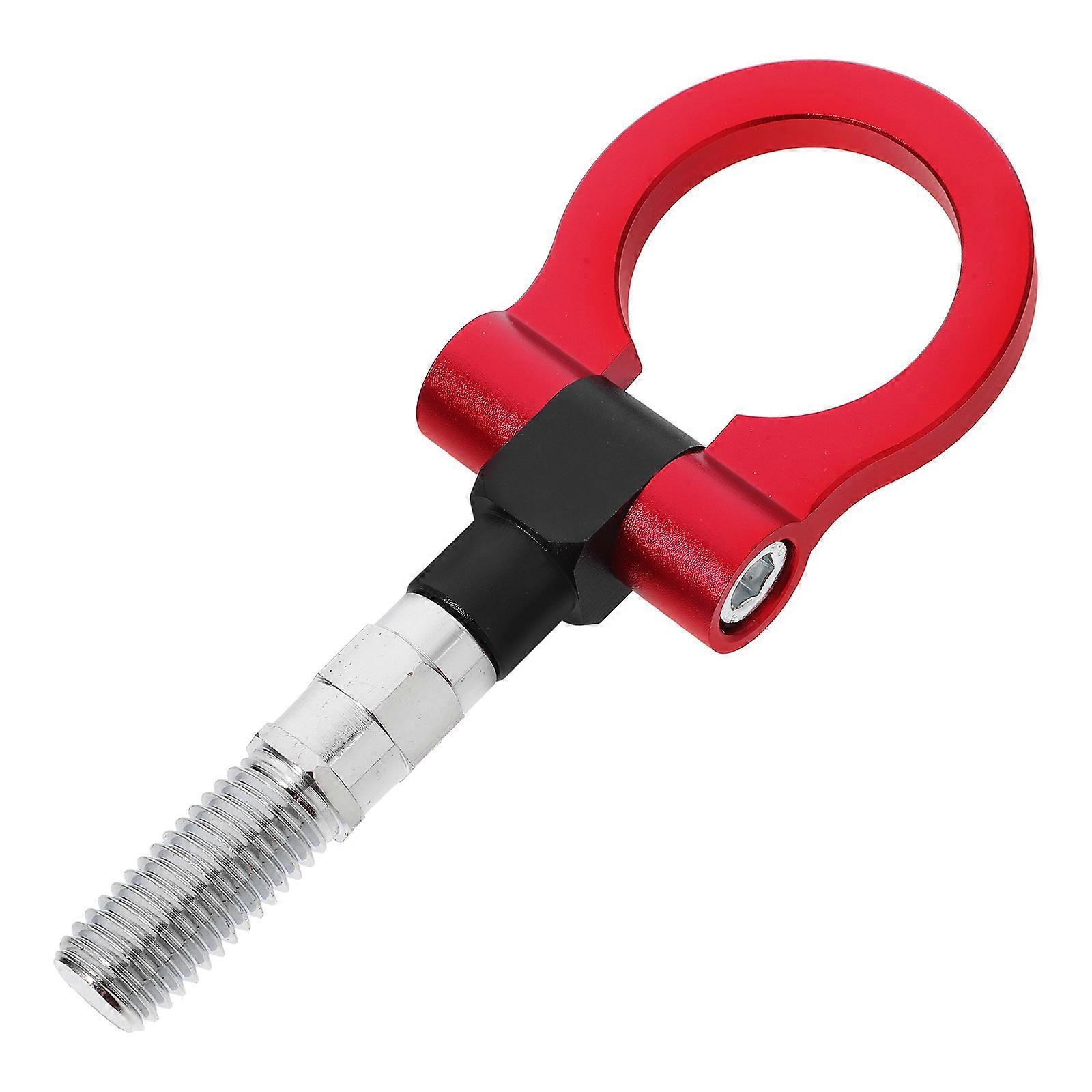 4Pcs Tow Hook Bolt Accessories For Car Towing Operations Equipment Transport Rectangular Design Red