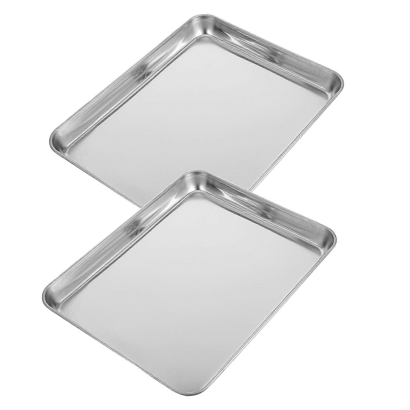 Stainless Steel Toaster Oven Pan for Baking 4Pcs Rectangular Tray