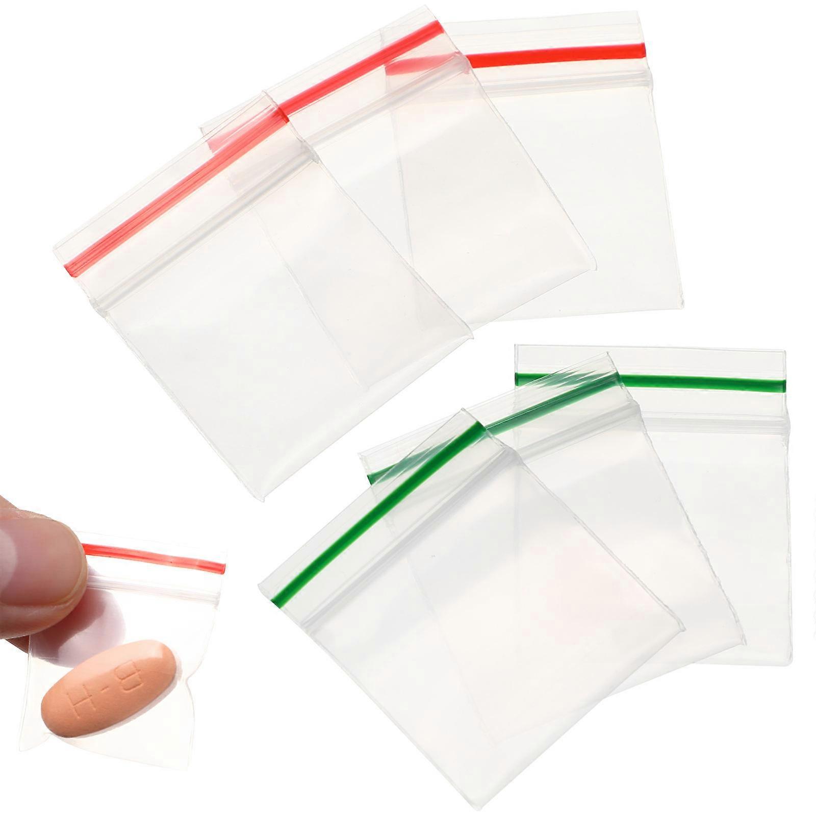 Self-Sealing Bag Pill Pouch for Storage 6Pack 600 Pieces Assorted Color