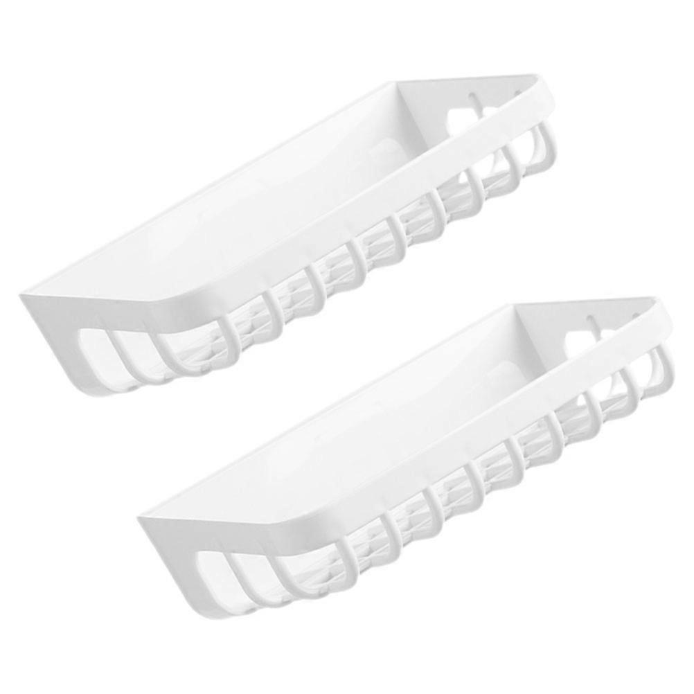 Bathroom Storage Stand Shower Baskets for Storage 8Pcs White Wall Organizer