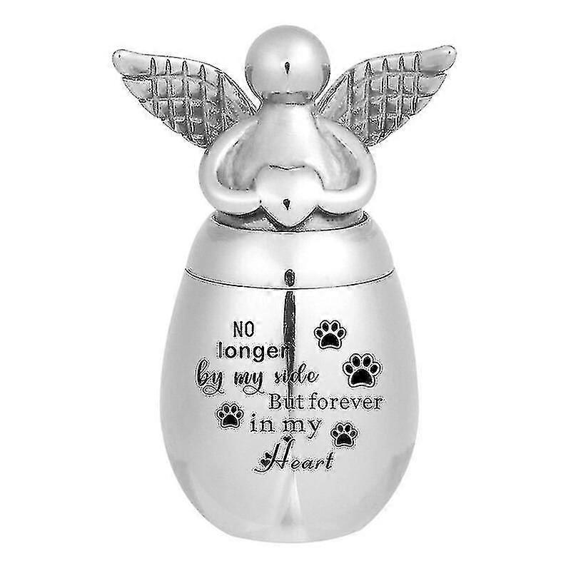 작은 스테인레스 스틸 천사 날개 심장 항아리 - 기념 화장 유골 기념품
