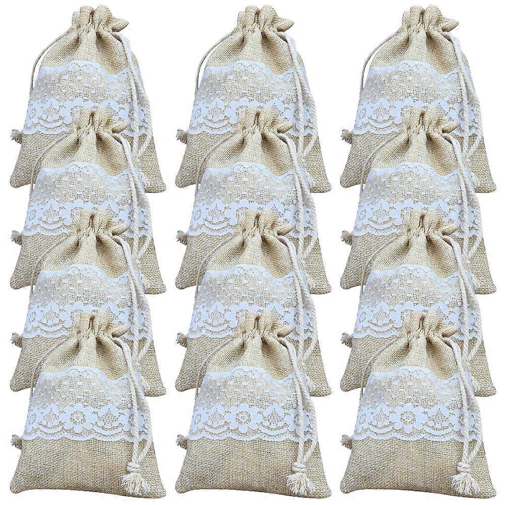 Drawstring Bag Beige Small Drawstring Pouch for Storage 48Pcs Gift Pouches