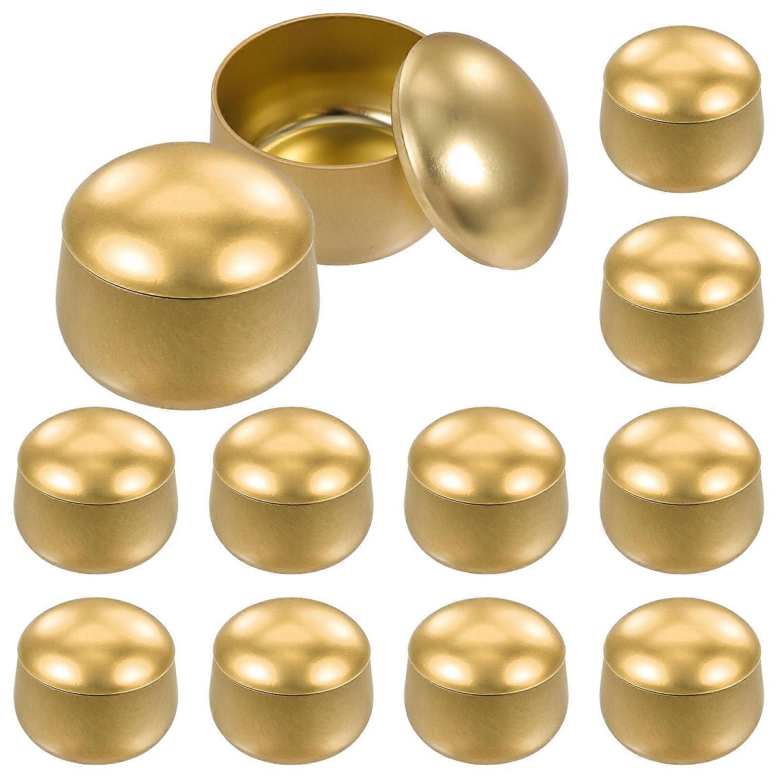 Candle Tins with Lids Candle Containers for Storage Use 36Pcs Golden