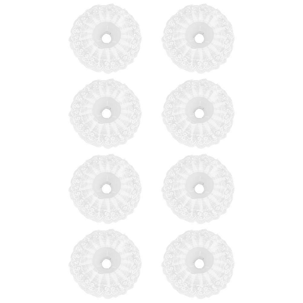 White Bouquet Lace Collar for DIY Wedding 32Pcs Double Layer Collar