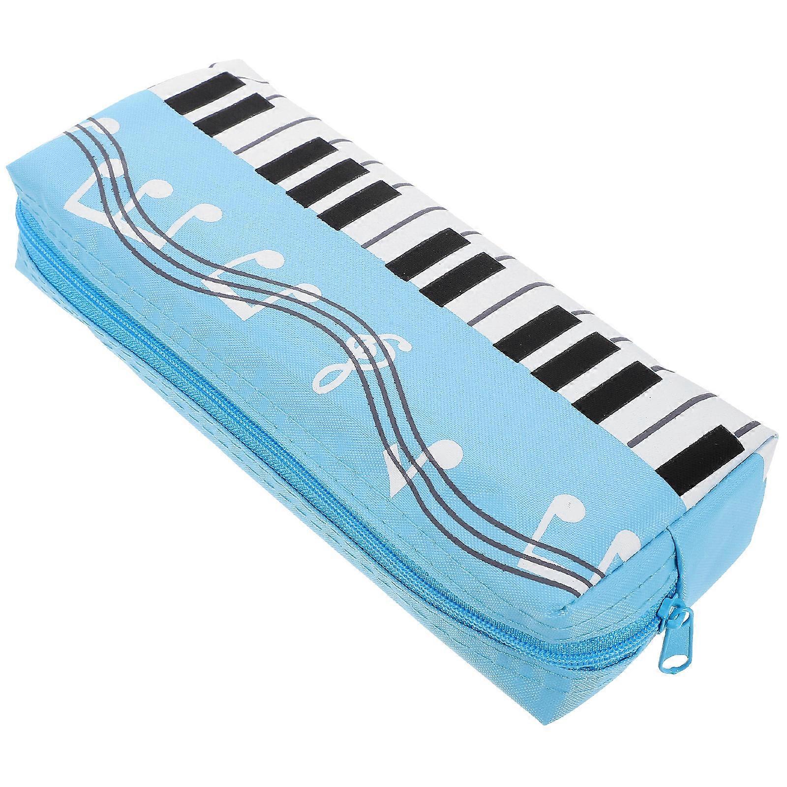 Pencil Case Piano Keyboard Pattern for Storage 3Pcs Portable Set