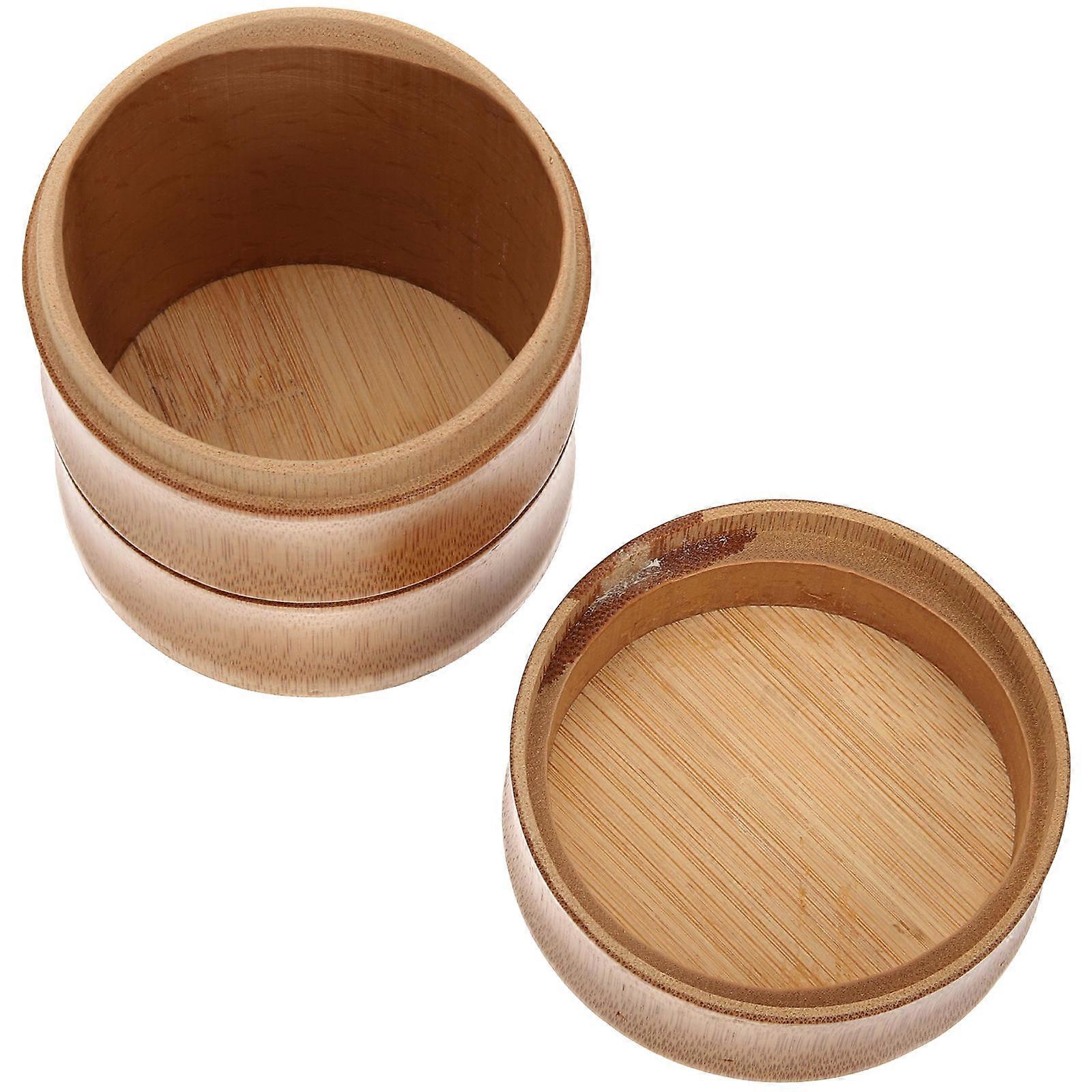 Toothpick Holder Wooden Swab Container for Home Use 4Pcs Portable Storage