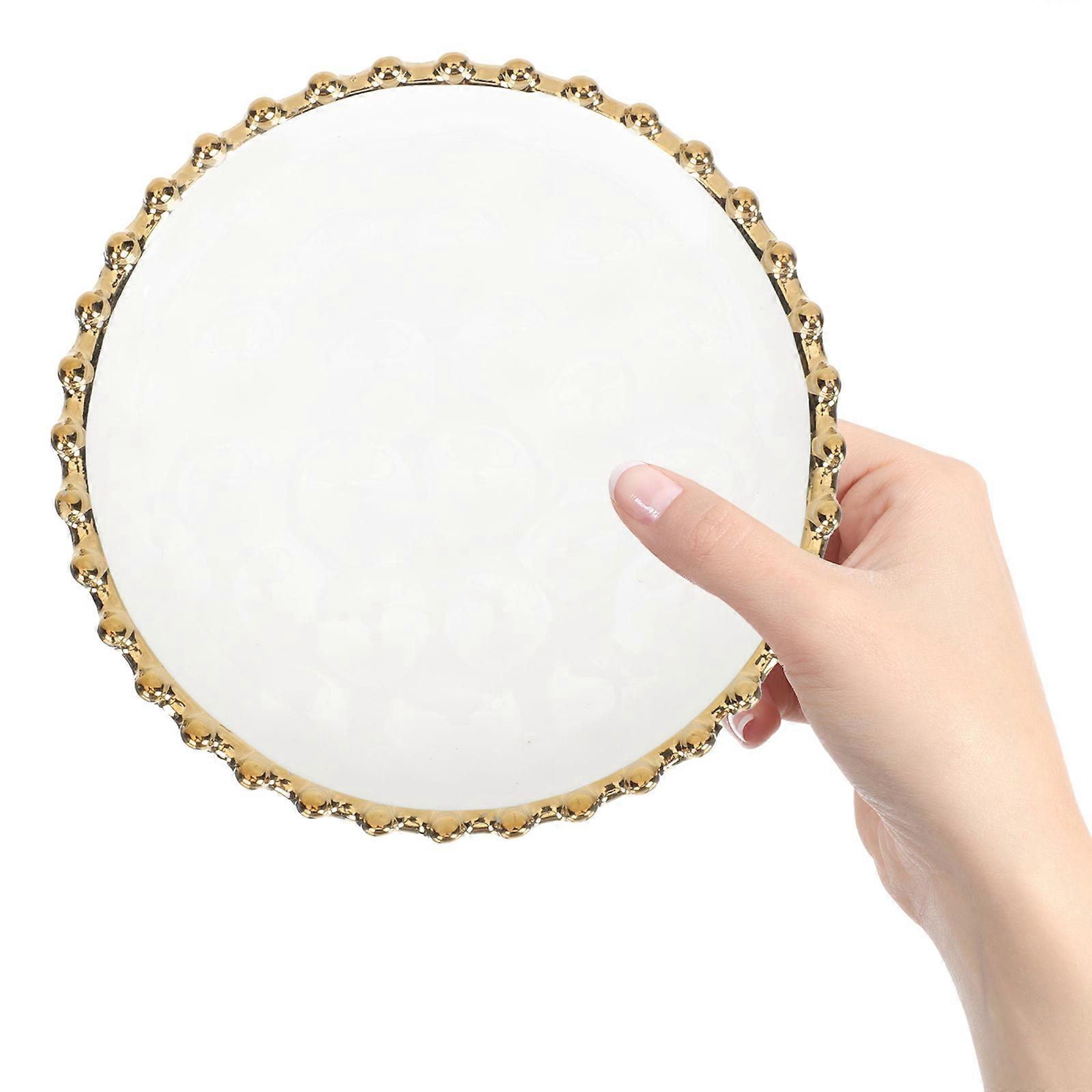 Round Breakfast Dish 12Pcs Ceramic Snack Tray Designed For Family Use Nordic Style 14.5x14.5cm Multi-functional Serving