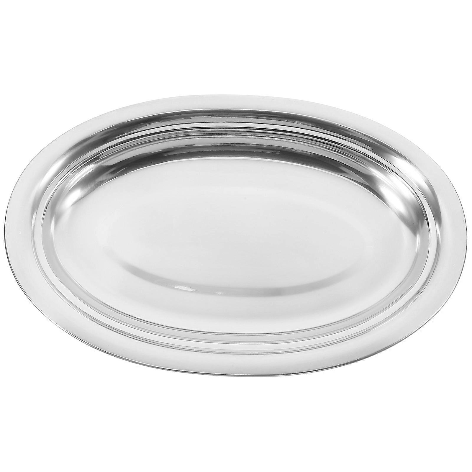 Restaurant Food Plate Oval Serving Plate for Food Serving 2Pcs Practical