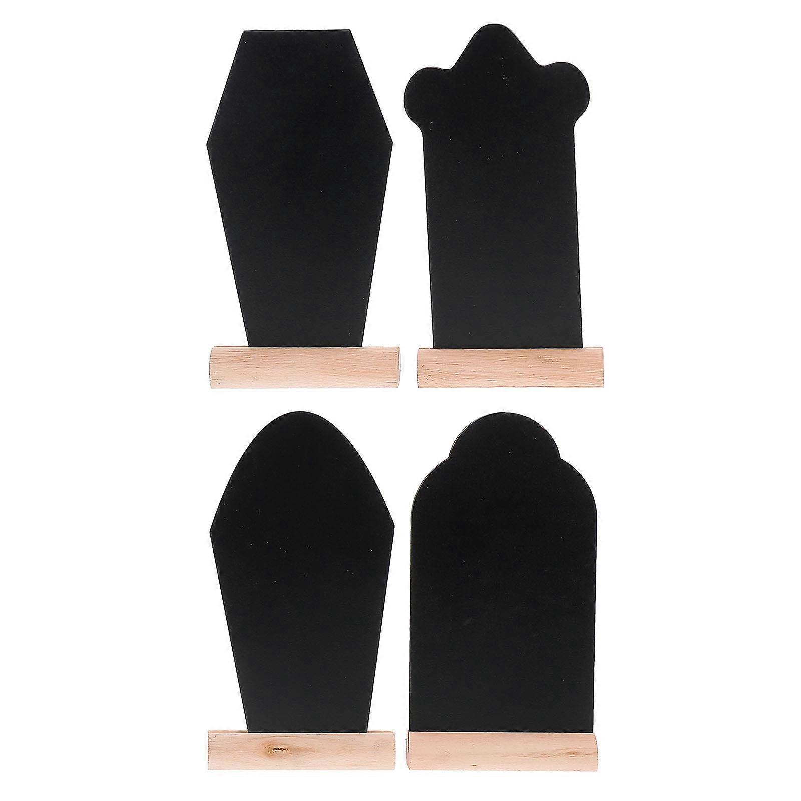 Coffin Message Board 16 Pcs Tombstone Shape Blackboards Ideal For Easter Party Decoration Assorted Color Wooden Material