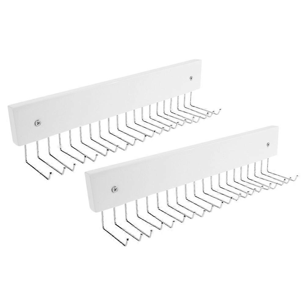 Tie and Belt Rack Sleek Style Entryway Use Rotatable Accessory Storage 2Pcs