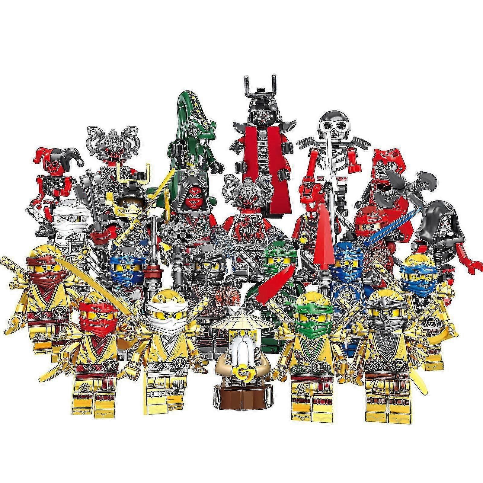 Set Of 24 Pcs Ninjago Mini Figures Kai Jay Sensei Wu Master New Building Blocks Toy