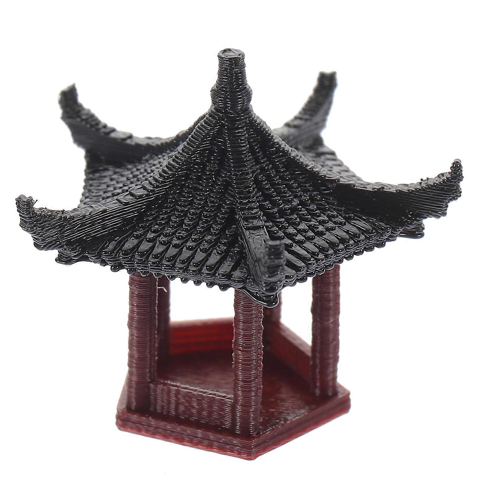 Plastic Pavilion Statue for Micro Landscape Decoration 5Pcs